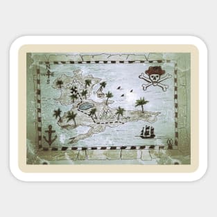 Treasure map Sticker